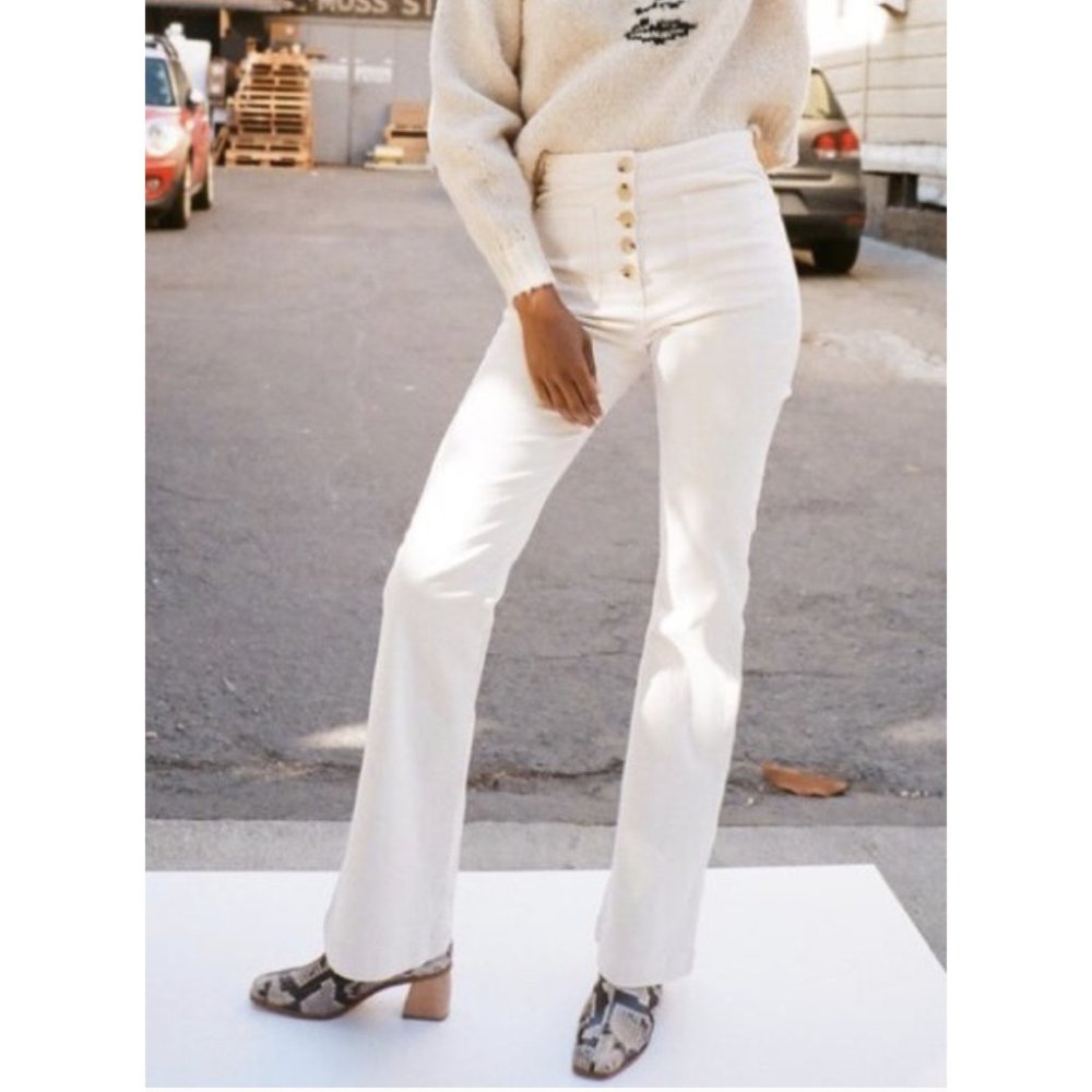 PALOMA WOOL Margherita Cream Ecru Cotton Twill Pants Size EU 34 / XS NWT - Picture 1 of 15